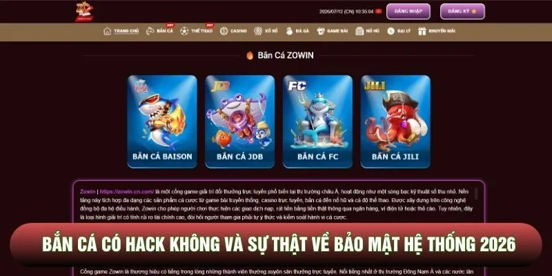 Bắn Cá Có Hack Không Và Sự Thật Về Bảo Mật Hệ Thống