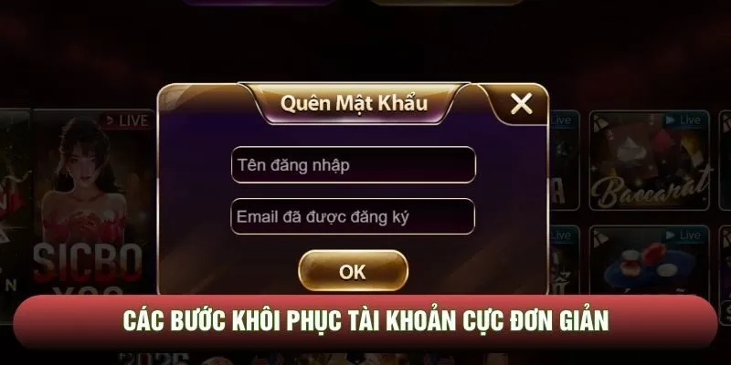 Các bước khôi phục tài khoản cực đơn giản Các bước khôi phục tài khoản cực đơn giản