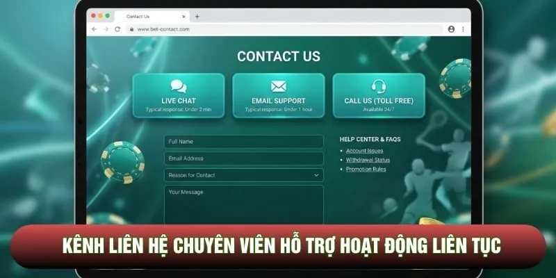 Kênh liên hệ chuyên viên hỗ trợ hoạt động liên tục Kênh liên hệ chuyên viên hỗ trợ hoạt động liên tục