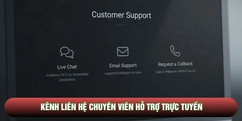 Kênh liên hệ chuyên viên hỗ trợ trực tuyến